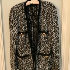 SOLD St. John Black & White Sweater Jacket
